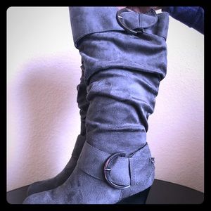 Sexy gray stylish boots